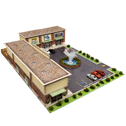 BK 2105 1:220 Z Scale "Outlet Mall" Photo Real Scale Building Kit