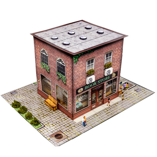 BK 6457 1:64 Scale "Bookstore" Photo Real Scale Building Kit