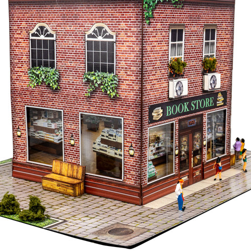 BK 6457 1:64 Scale "Bookstore" Photo Real Scale Building Kit