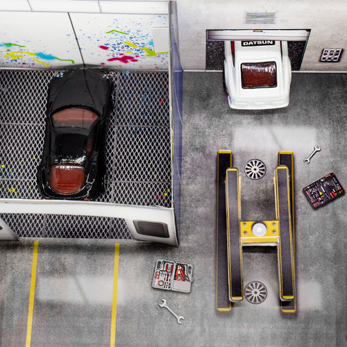 BK 6458 1:64 Scale "Lou's Auto Shop" Photo Real Scale Building Kit