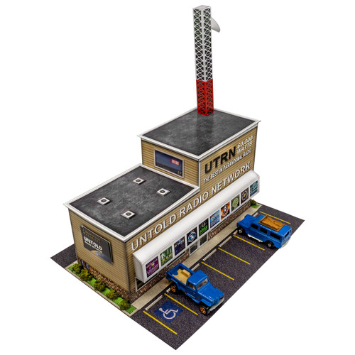 BK 6463 1:64 Scale Untold Radio Station Photo Real Scale Building Kit