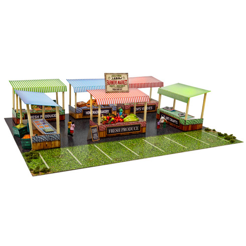 BK 6466 1:64 Scale Farmers Market Photo Real Scale Building Kit