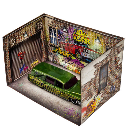 ☆ 1/64 Garage Item M BK 6468 Spray Mural Garage for Building Kits by Innovative