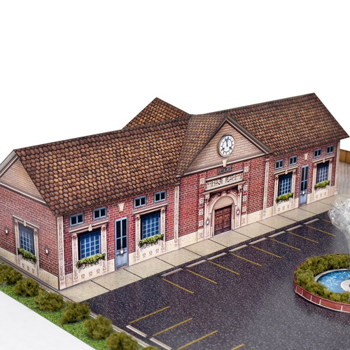 BK 2106 1:160 Scale Train Station Photo Real Scale Building Kit