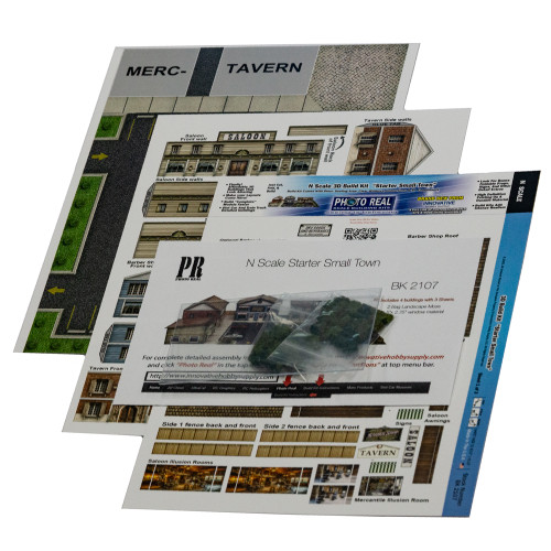 BK 2107 1:160 Scale Starter Small Town Photo Real Scale Building Kit