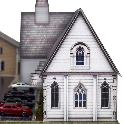 BK 2108 1:160 Scale Church and School Photo Real Scale Building Kit