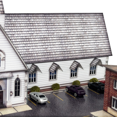 BK 2108 1:160 Scale Church and School Photo Real Scale Building Kit