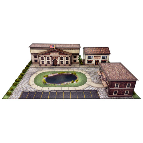 BK 2109 1:160 Scale Bank and Hotel Photo Real Scale Building Kit