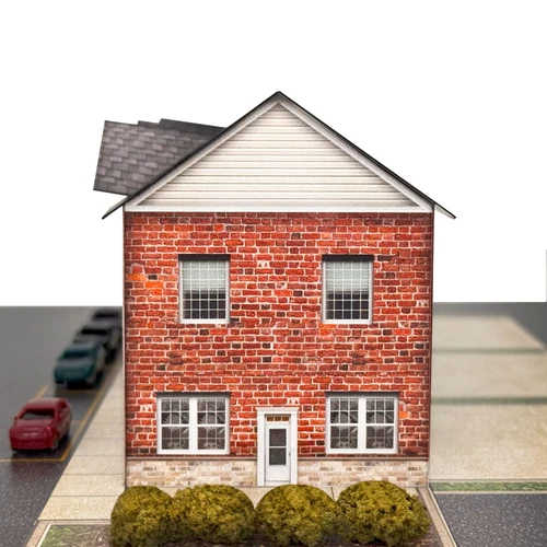 BK 2113 1:160 Scale Town House Photo Real Scale Building Kit