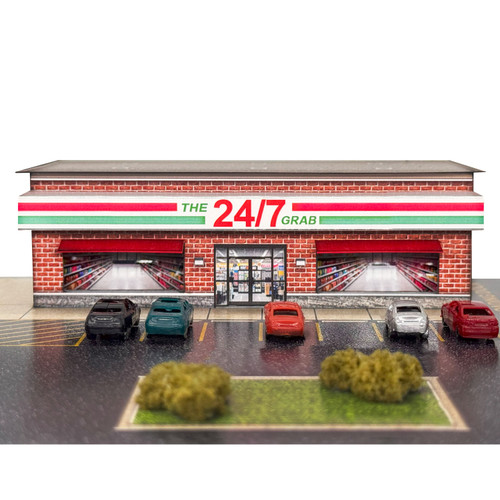 BK 2112 1:160 Scale Convenience Store and Coffee Shop Photo Real Scale Building Kit