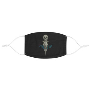 SKREW Skull Turquoise Logo Screw Vertebrae Black Fabric Face Mask SKREW Skull Turquoise Logo Screw Vertebrae Black Fabric Face Mask