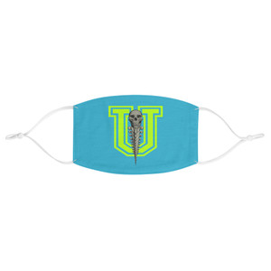 SKREW U SKREW Skull Fluorescent Yellow Logo Screw Vertebrae University Fabric Face Mask