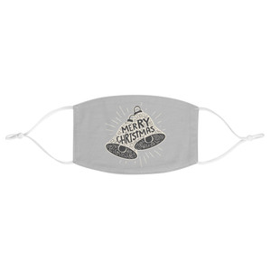 Merry Christmas Bells XMAS Grey Fabric Face Mask Merry Christmas Bells XMAS Grey Fabric Face Mask