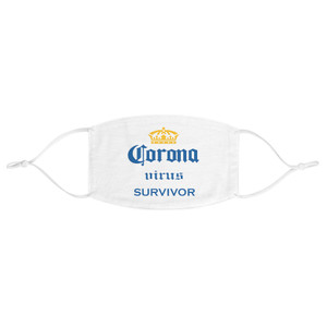 Corona Virus Survivor White Fabric Face Mask