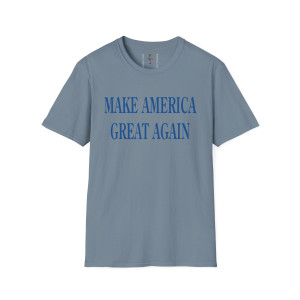 President Donald J Trump Make America Great Again MAGA Blue Text Unisex Softstyle T-Shirt President Donald J Trump Make America Great Again MAGA Blue Text Unisex Softstyle T-Shirt