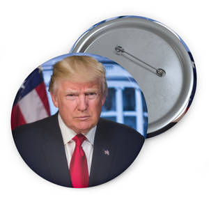 TRUMP President Donald J Trump Portrait Custom Pin Buttons