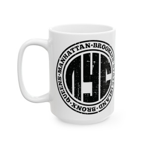 NYC Seal Manhattan Brooklyn Staten Island Bronx Queens New York City Ceramic Mug, (11oz, 15oz) NYC Seal Manhattan Brooklyn Staten Island Bronx Queens New York City Ceramic Mug, (11oz, 15oz)