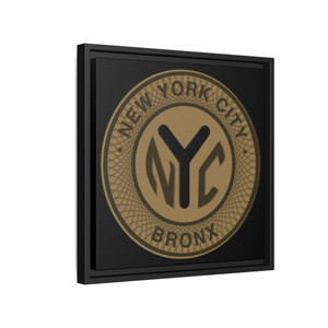 NYC Bronx Token New York City Gallery Canvas Wraps, Square Frame
