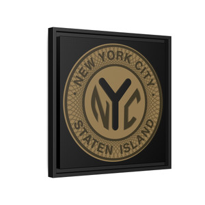 NYC Staten Island Token New York City Gallery Canvas Wraps, Square Frame
