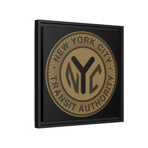 NYC Token Transit Authority New York City Gallery Canvas Wraps, Square Frame