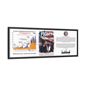 President Trump Assassination Attempt Chart Fight Truth Gallery Canvas Wraps, Horizontal Frame