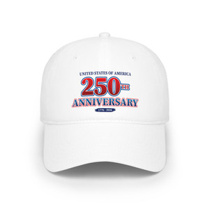 USA 250th Anniversary 1776-2026 Print Low Profile Baseball Cap — 1776–2026 Commemorative Hat Independence Day July 4
