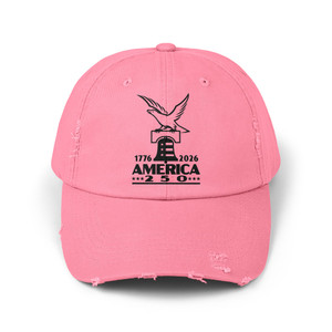 1776 2026 America 250 Eagle Liberty Bell Distressed Cap – Patriotic Hat Semiquincentennial Sestercentennial Quarter-Millennial
