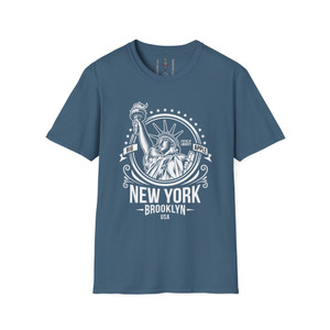 New York Brooklyn Statue of Liberty T-Shirt – Vintage NYC Patriotic Souvenir Tee