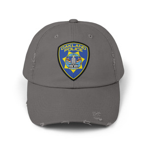 Oakland California Police Patch Distressed Cap Logo - Small Chest Emblem, Law Enforcement Tribute Hat