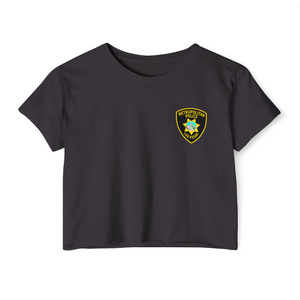 Las Vegas Nevada Metropolitan Police Patch Crop Top T-Shirt - Law Enforcement Small Chest Emblem Women's Festival Tee