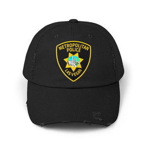 Las Vegas Nevada Metropolitan Police Patch Distressed Cap - Law Enforcement Small Chest Emblem Baseball Hat