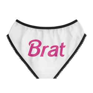 Brat White Pink Black Adult Women's Briefs Brat White Pink Black Adult Women's Briefs