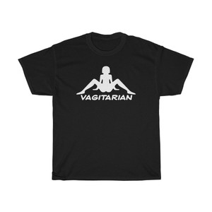 Vagitarian Vegetarian Kappa Parody Adult Unisex Heavy Cotton Tee Vagitarian Vegetarian Kappa Parody Adult Unisex Heavy Cotton Tee
