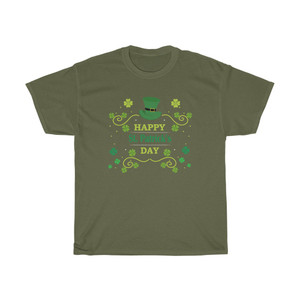 Happy St Patrick's Day Shamrocks Hat Unisex Heavy Cotton Tee Happy St Patrick's Day Shamrocks Hat Unisex Heavy Cotton Tee