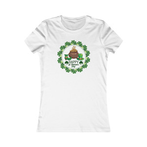 Happy St Patrick's Day Shamrock Leprechaun Boot Hat Pot of Gold Women's Favorite Tee Happy St Patrick's Day Shamrock Leprechaun Boot Hat Pot of Gold Women's Favorite Tee