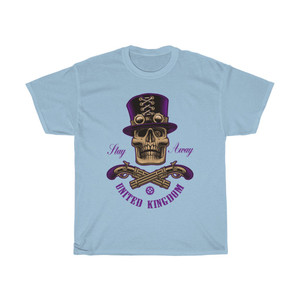 Steampunk Skull Stay Away United Kingdom Unisex Heavy Cotton Tee Steampunk Skull Stay Away United Kingdom Unisex Heavy Cotton Tee