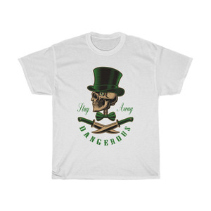 Stay Away Dangerous Skull Top Hat Bow Tie Knives Unisex Heavy Cotton Tee Stay Away Dangerous Skull Top Hat Bow Tie Knives Unisex Heavy Cotton Tee