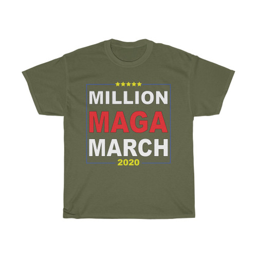 Million MAGA March 2020 President Donald J Trump Unisex Heavy Cotton Tee