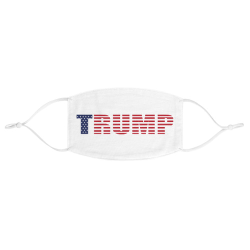 President Donald J Trump Stars and Stripes Logo White Fabric Face Mask