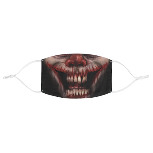 Evil Clown Smile Grin Horror Halloween Fabric Face Mask