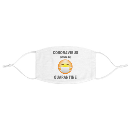 Coronavirus Quarantine White Fabric Face Mask