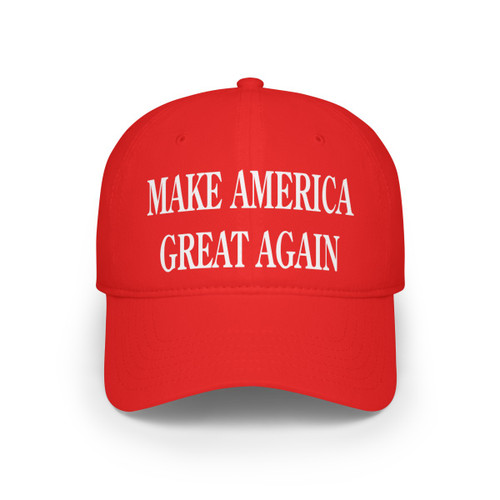 President Donald J Trump Make America Great Again MAGA White Text Low Profile Baseball Cap