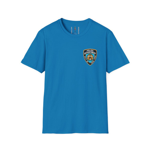 NYPD Patch Logo New York Police Department Pocket Print Unisex Softstyle T-Shirt