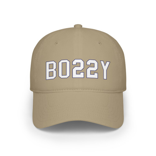 BO22Y White Blue Mike Bossy Low Profile Baseball Cap
