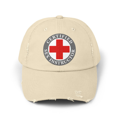 Certified Sex Instructor Seal Unisex Distressed Cap