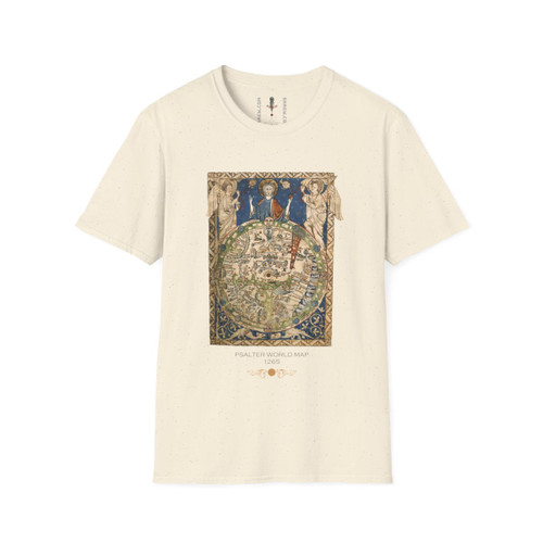 PSalter World Map 1265 Flat Earth Unisex Softstyle T-Shirt