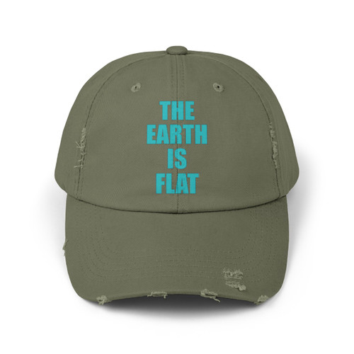 The Earth Is Flat - Flat Earth Unisex Distressed Cap