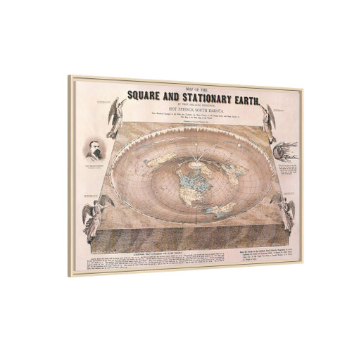 Ferguson 1893 Square and Stationary Earth Flat Earth Gallery Canvas Wraps, Horizontal Frame