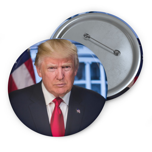TRUMP President Donald J Trump Portrait Custom Pin Buttons