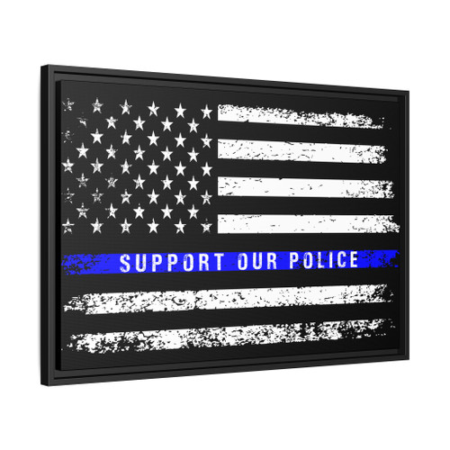  Support Our Police USA Flag First Responder Gallery Canvas Wraps, Horizontal Frame